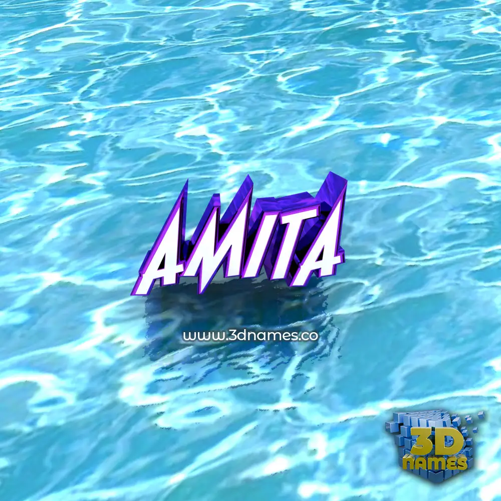amita in Water style - 3D name wallpaper