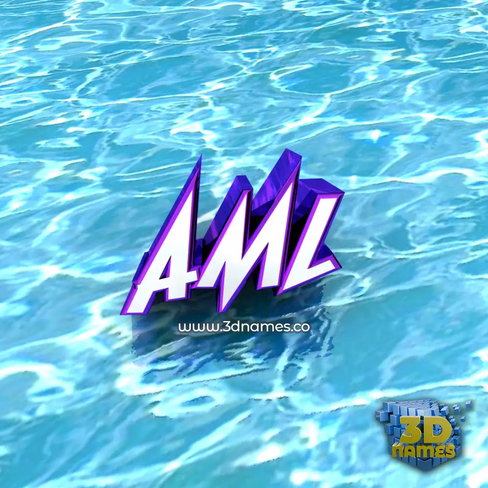 aml in Water style - 3D name wallpaper