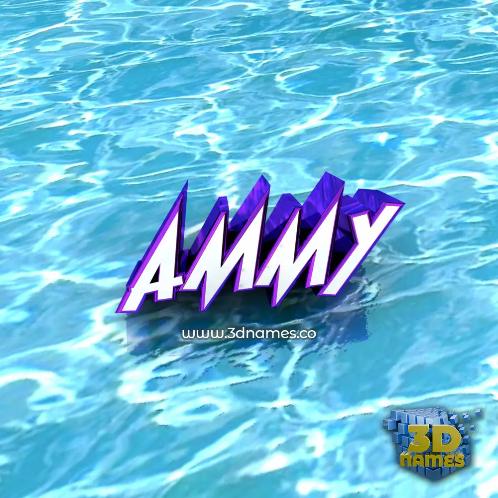 ammy in Water style - 3D name wallpaper