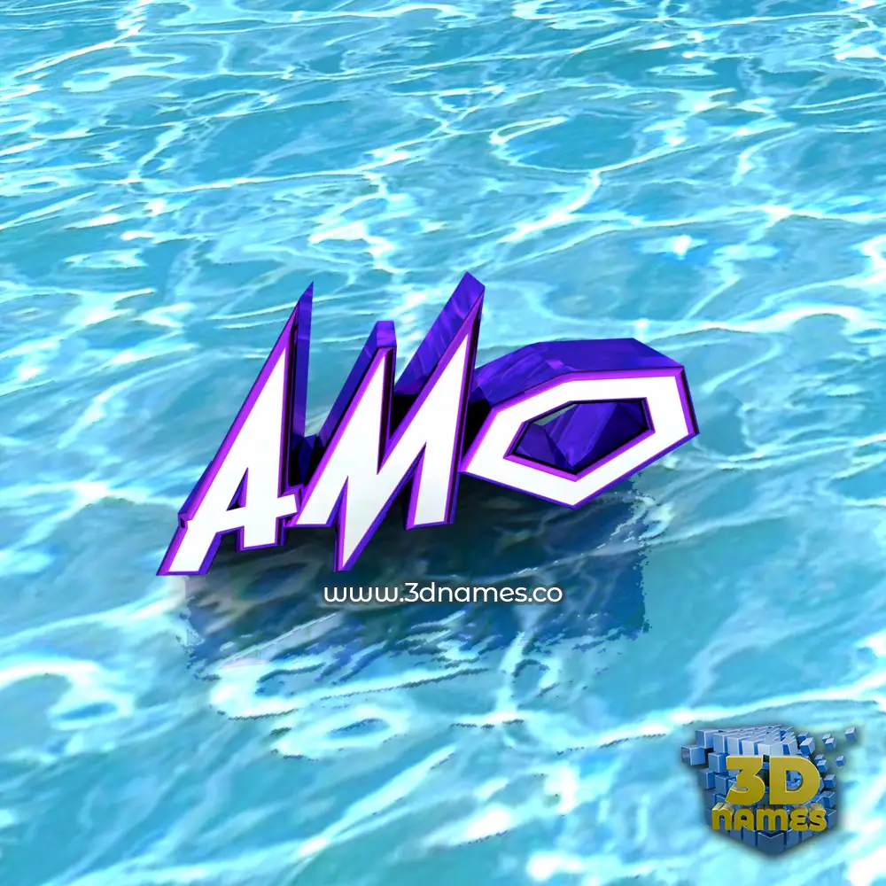 amo in Water style - 3D name wallpaper
