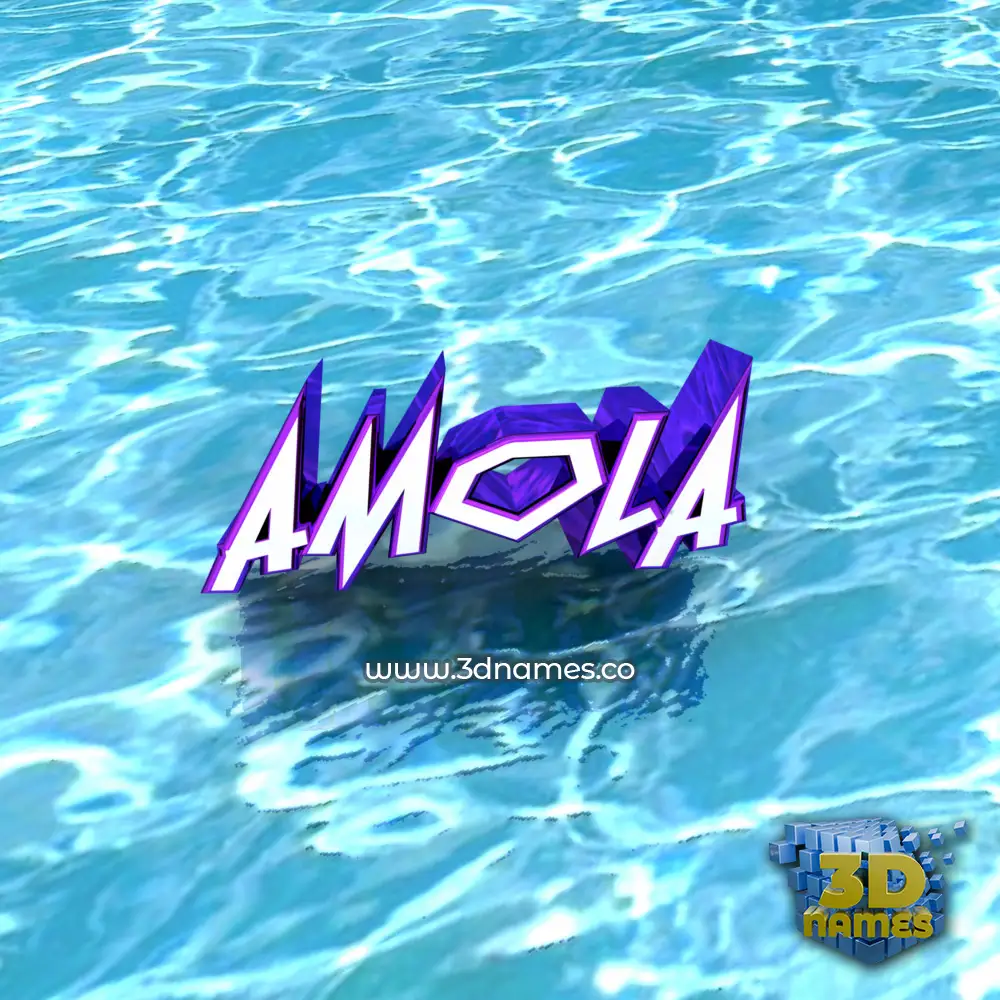 amola in Water style - 3D name wallpaper