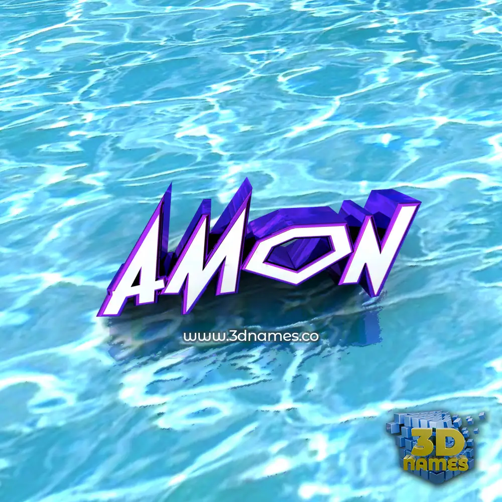 amon in Water style - 3D name wallpaper