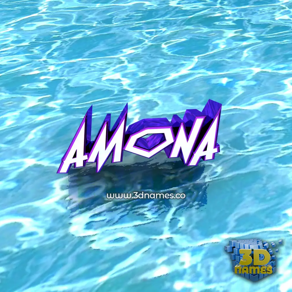 amona in Water style - 3D name wallpaper