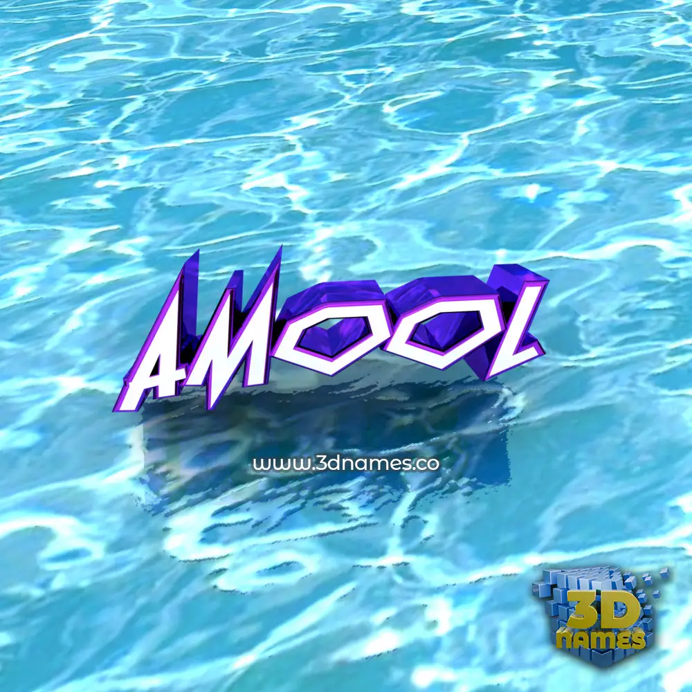 amool in Water style - 3D name wallpaper