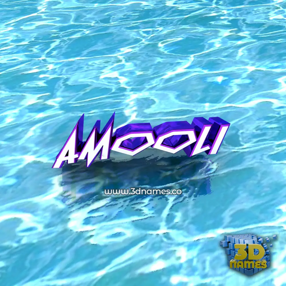 amooli in Water style - 3D name wallpaper