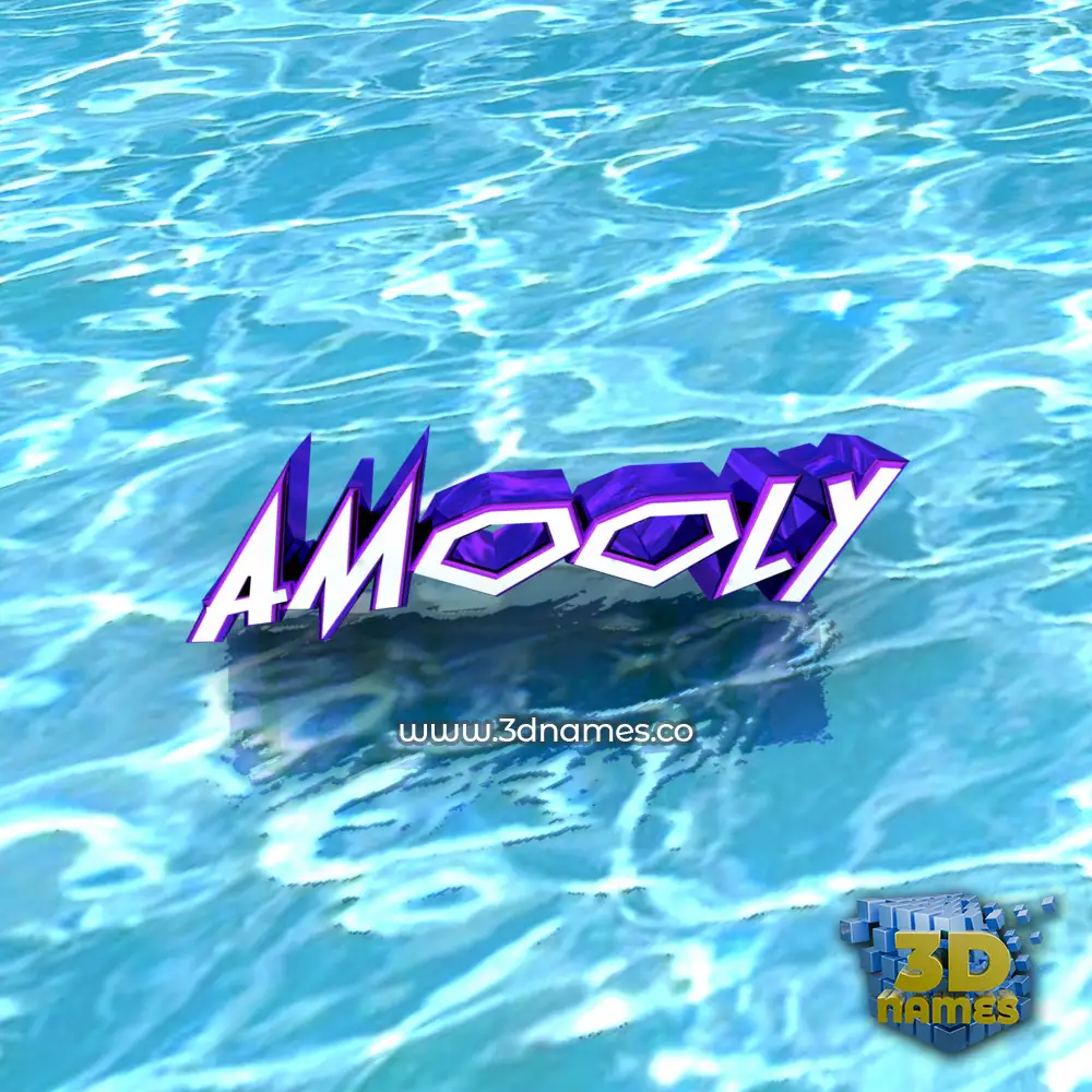 amooly in Water style - 3D name wallpaper