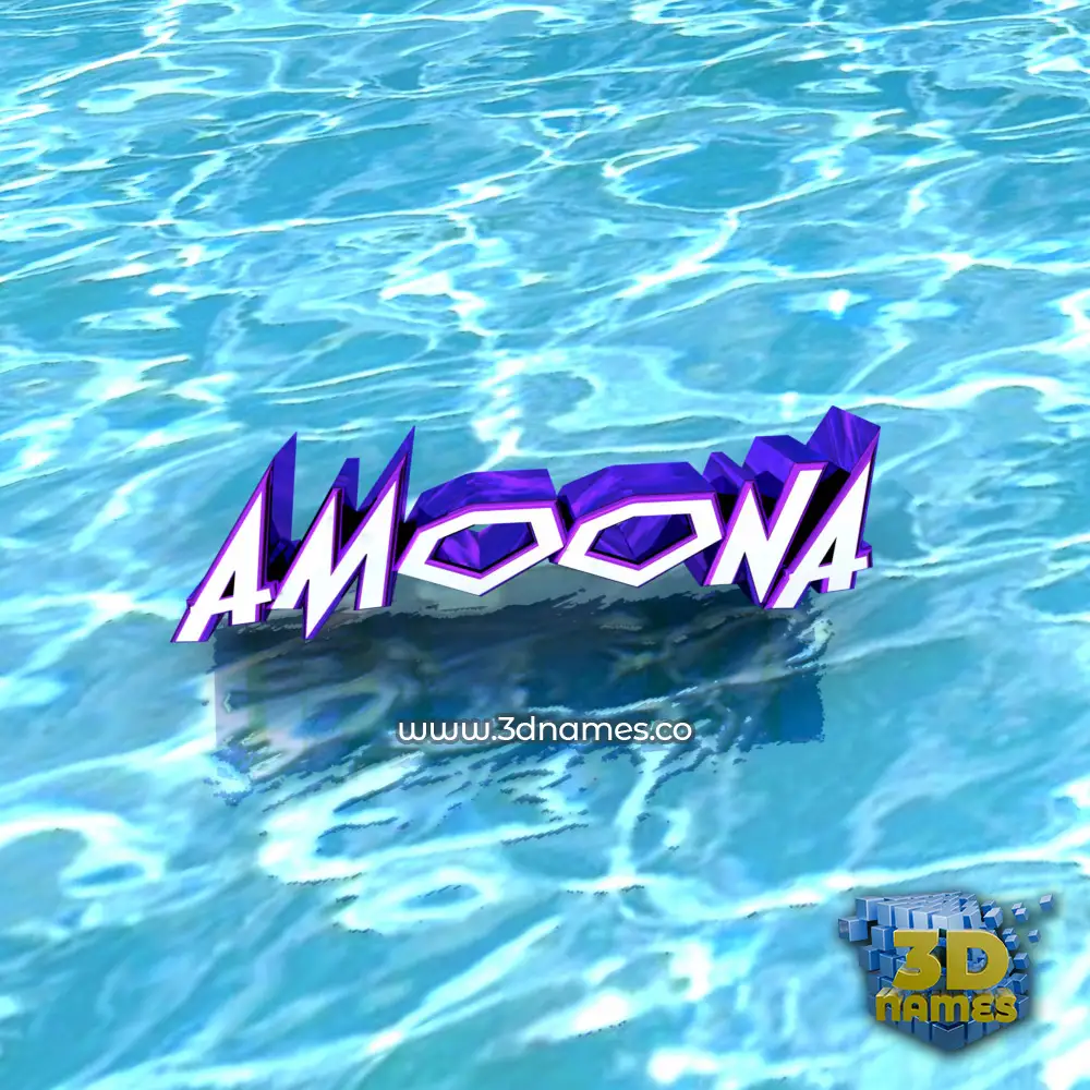 amoona in Water style - 3D name wallpaper