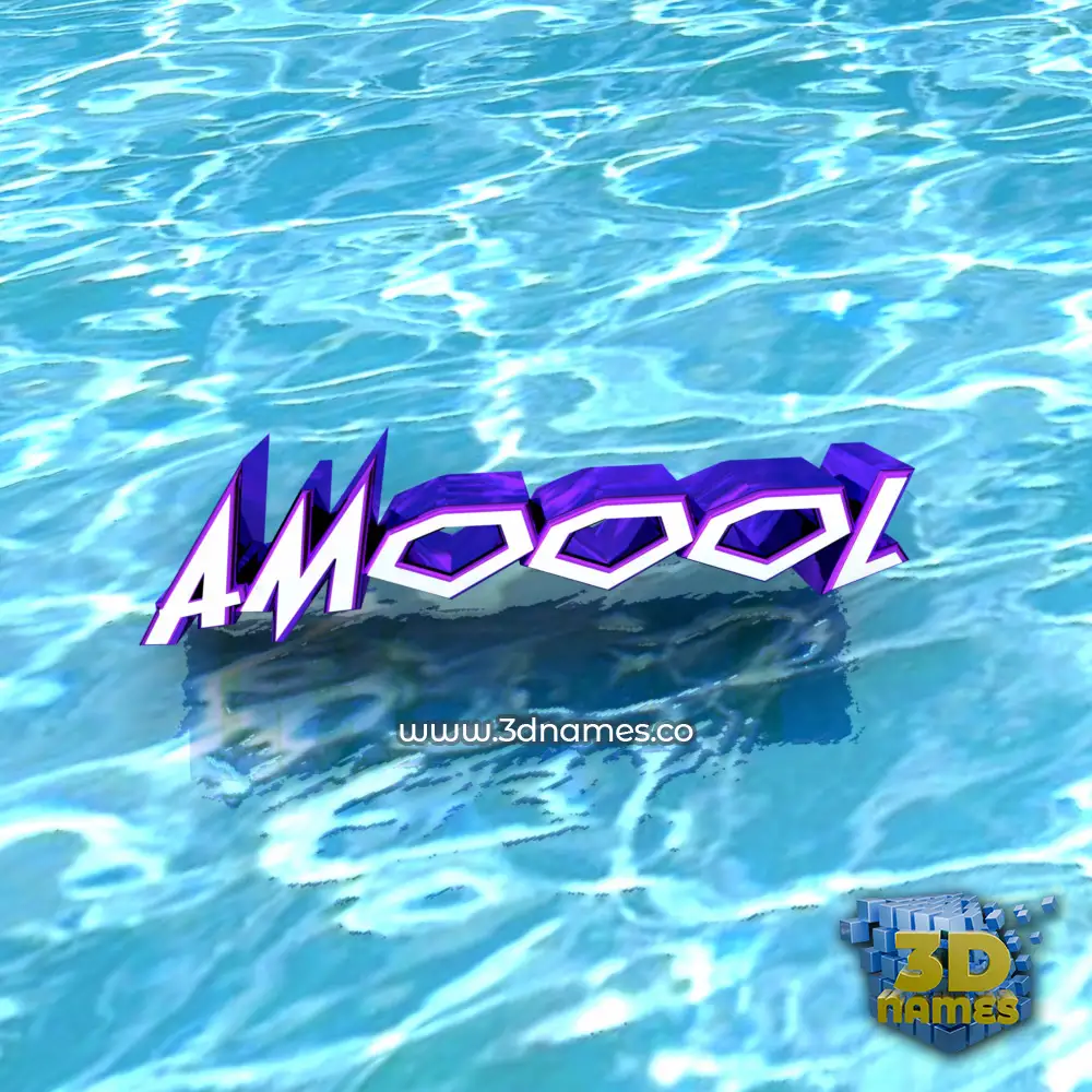 amoool in Water style - 3D name wallpaper