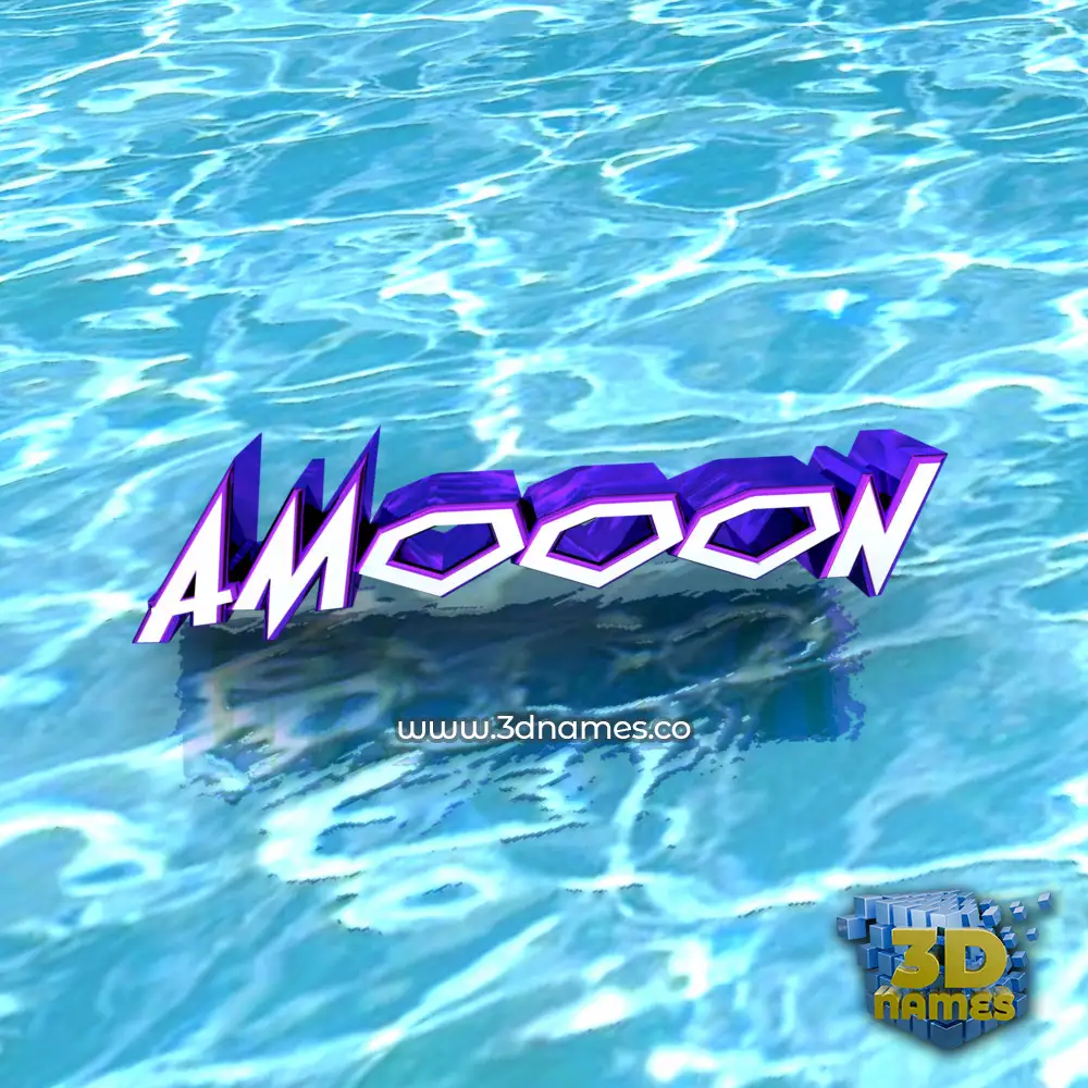 amooon in Water style - 3D name wallpaper