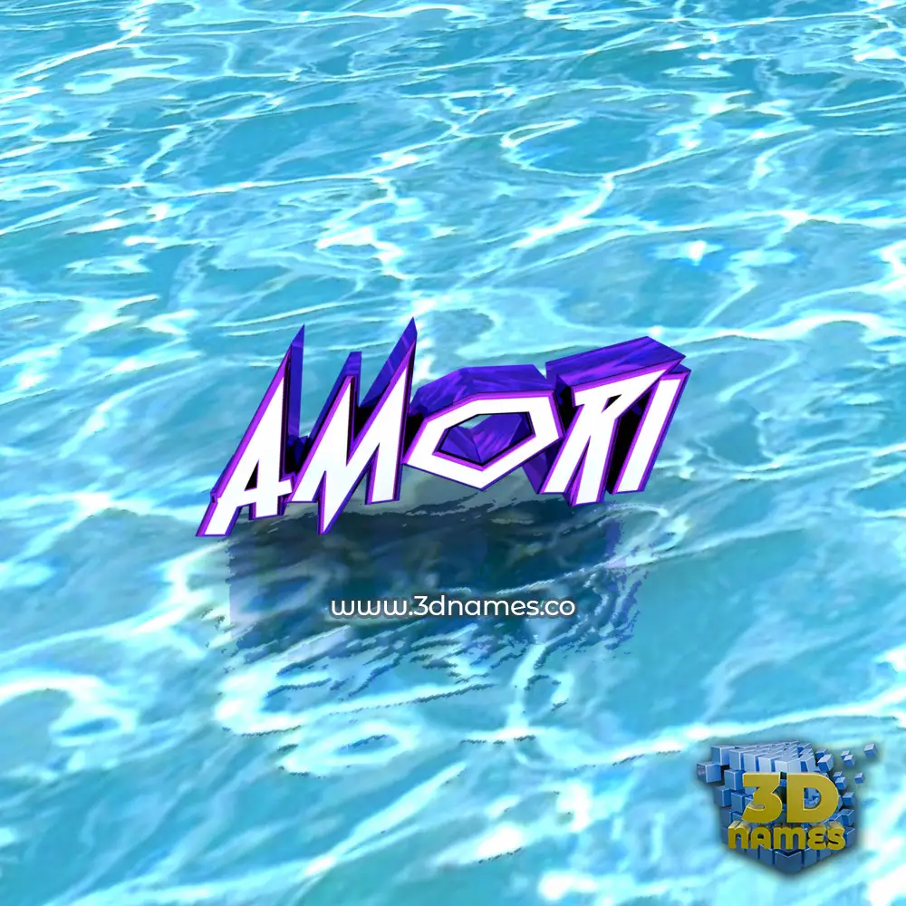 amori in Water style - 3D name wallpaper