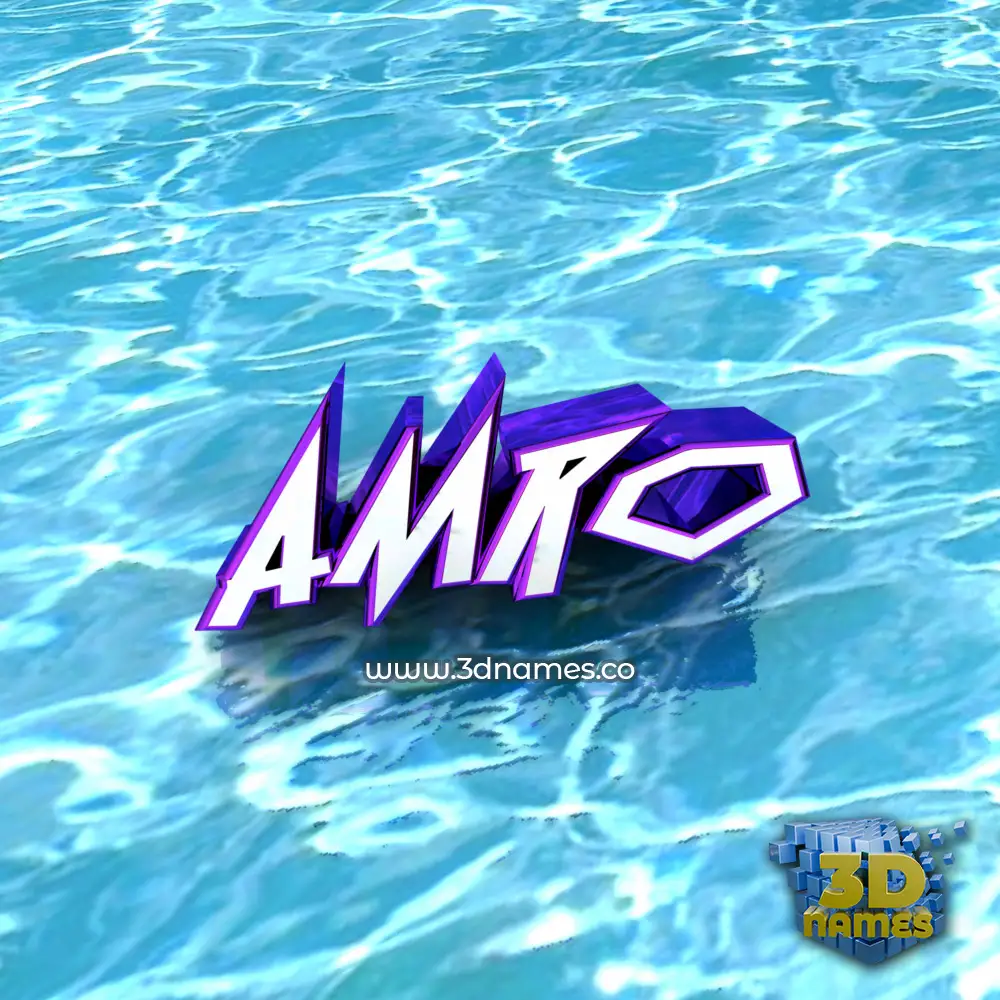 amro in Water style - 3D name wallpaper
