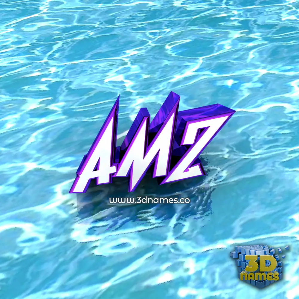 amz in Water style - 3D name wallpaper