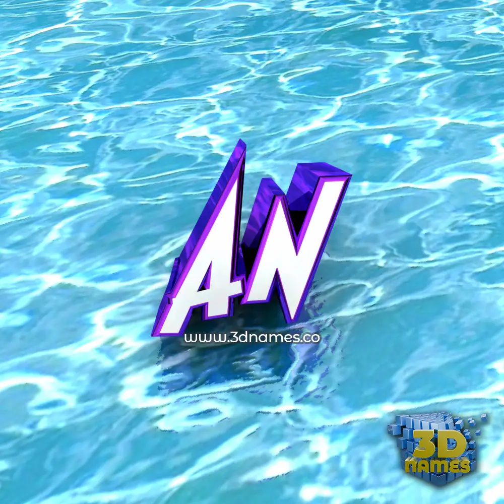an in Water style - 3D name wallpaper