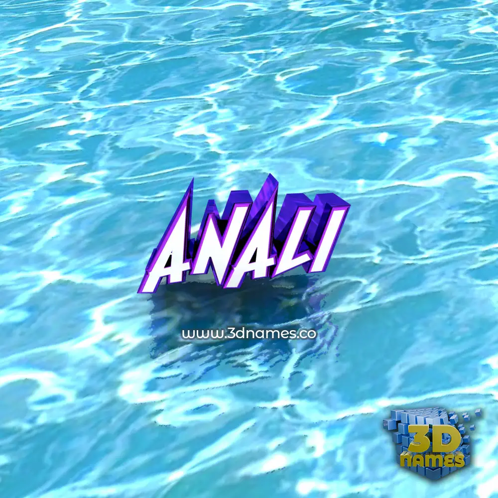 anali in Water style - 3D name wallpaper