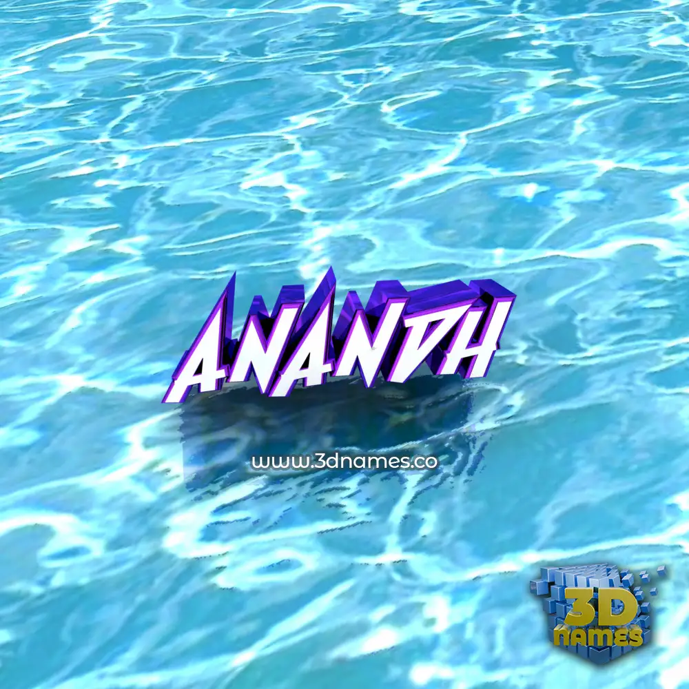 anandh in Water style - 3D name wallpaper