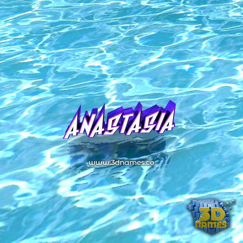 anastasia in Water style - 3D name wallpaper