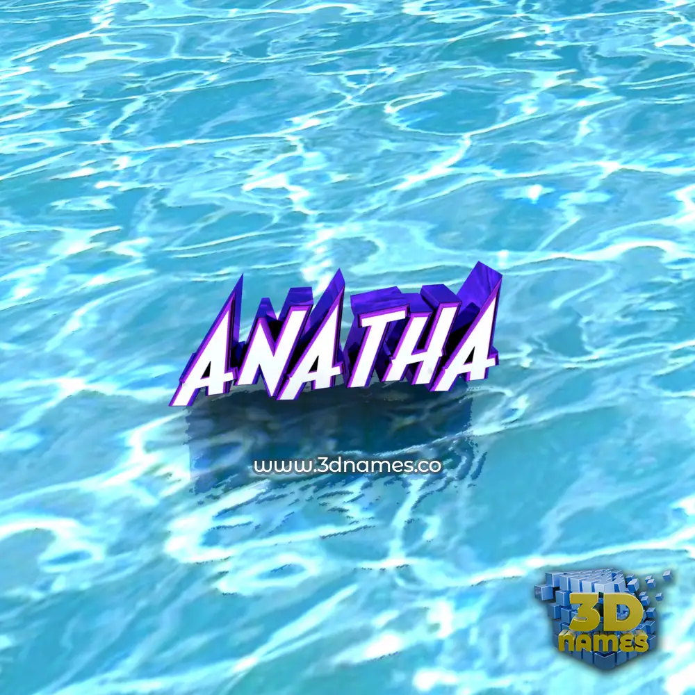 anatha in Water style - 3D name wallpaper