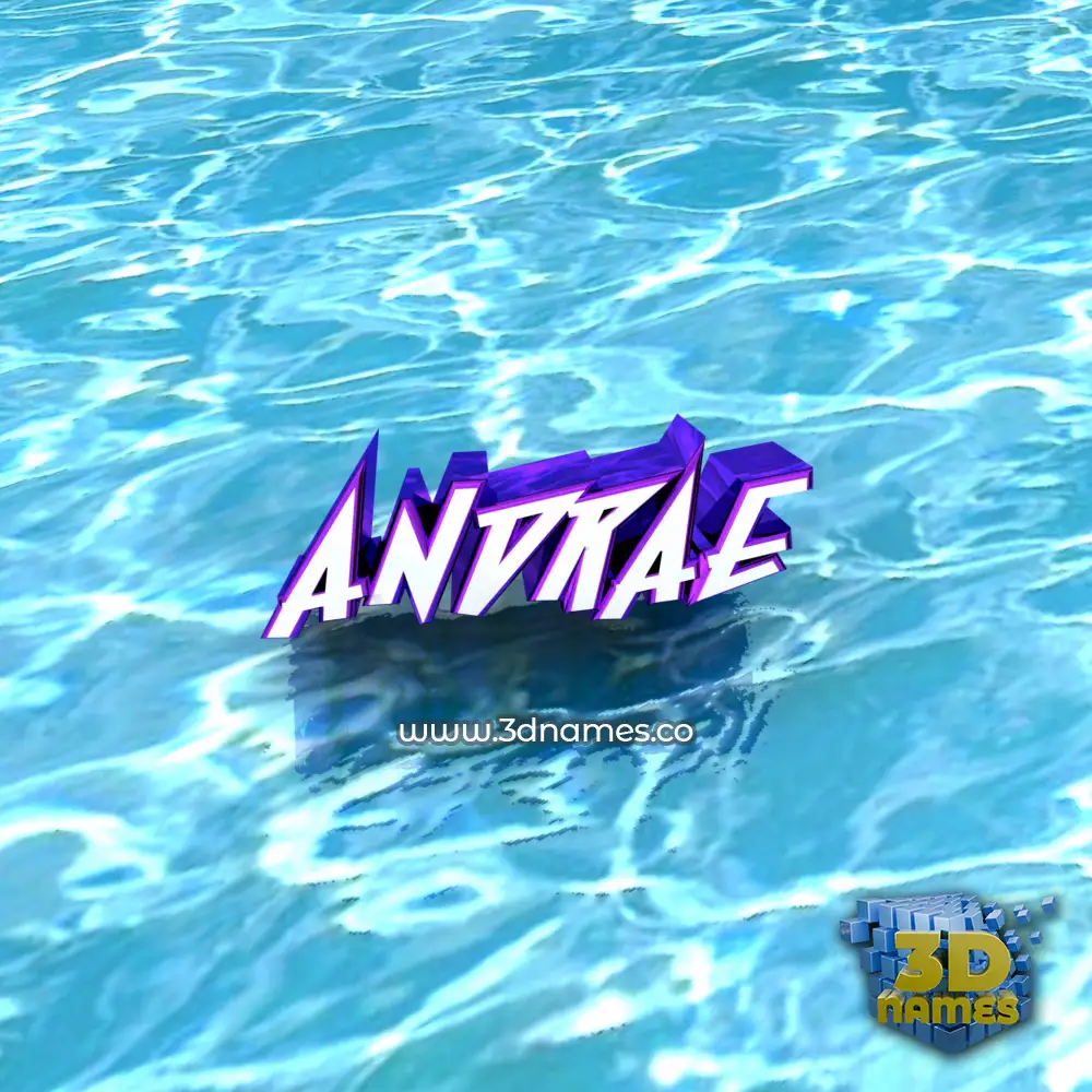 andrae in Water style - 3D name wallpaper