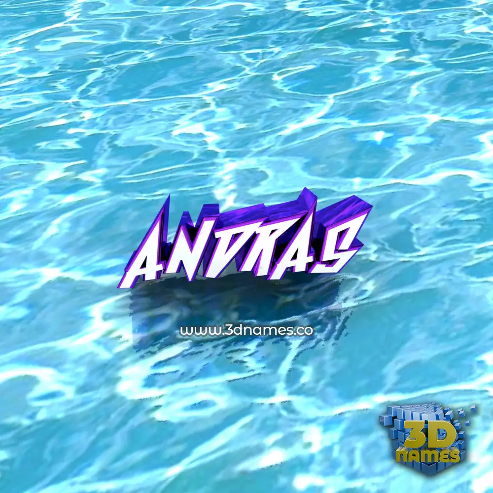 andras in Water style - 3D name wallpaper