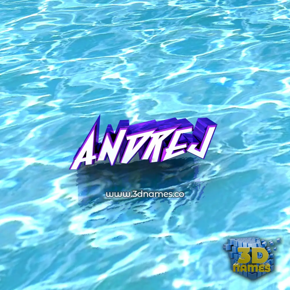 andrej in Water style - 3D name wallpaper