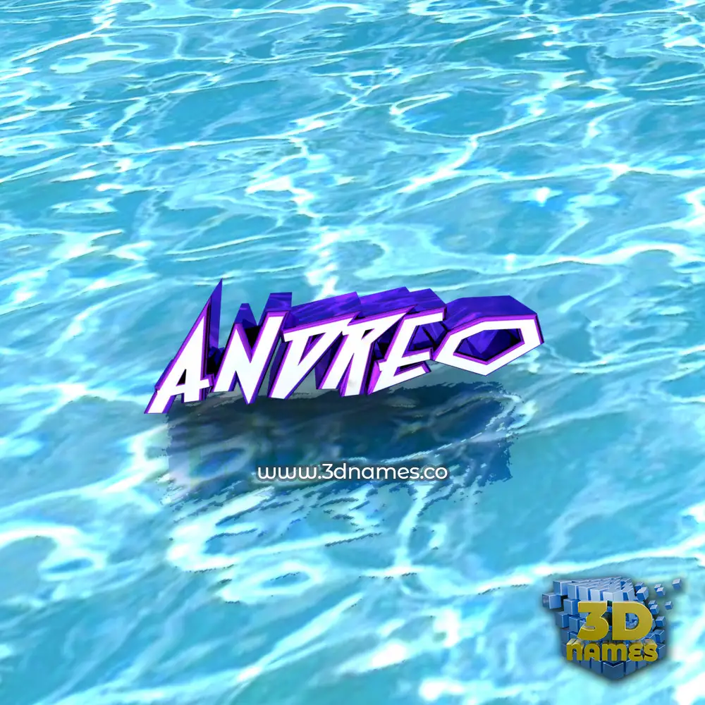andreo in Water style - 3D name wallpaper