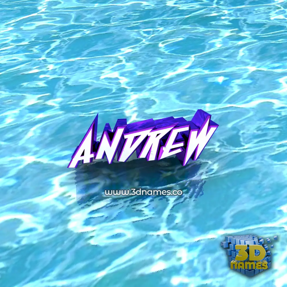 andrew in Water style - 3D name wallpaper