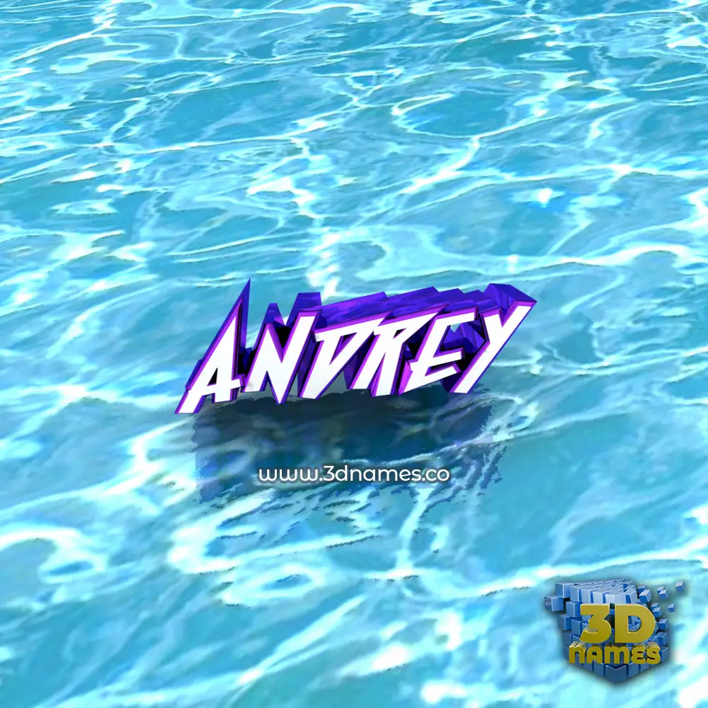 andrey in Water style - 3D name wallpaper