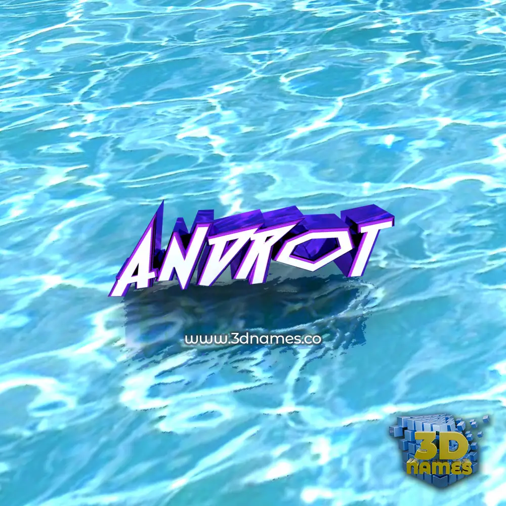 androt in Water style - 3D name wallpaper