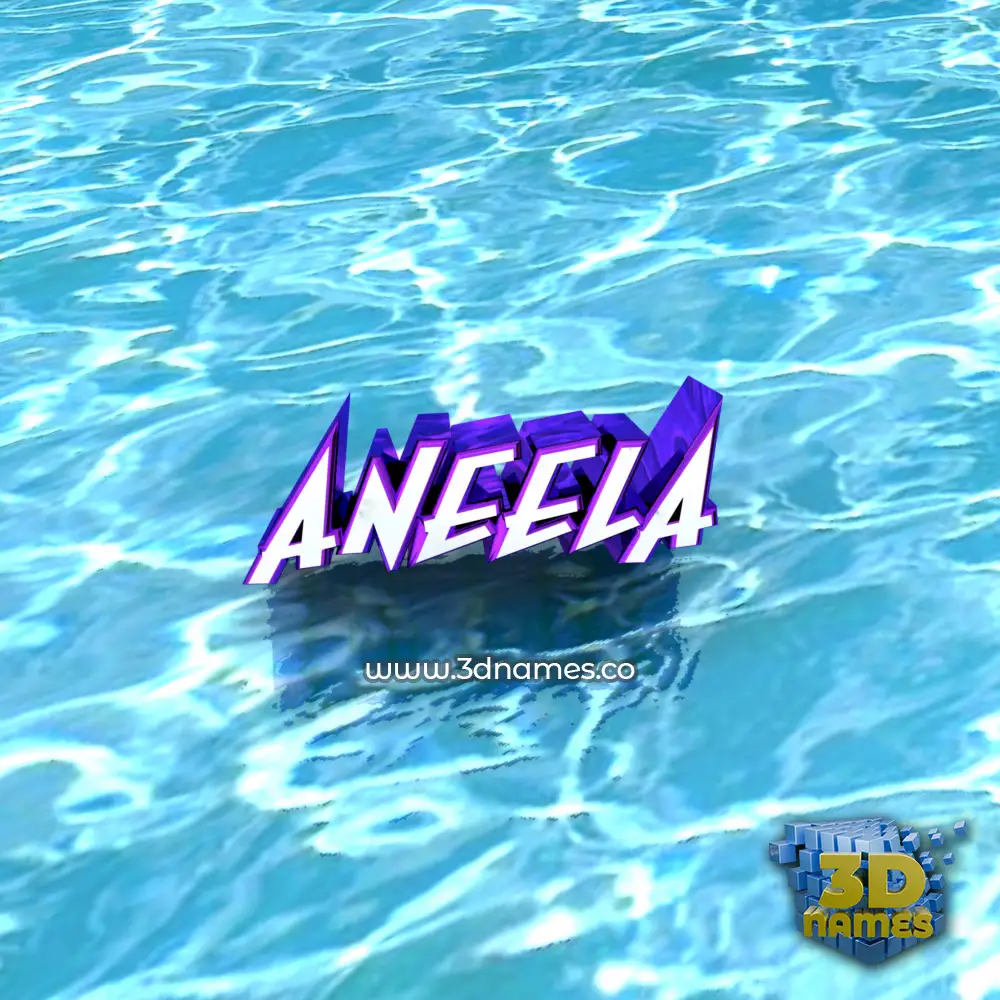 aneela in Water style - 3D name wallpaper