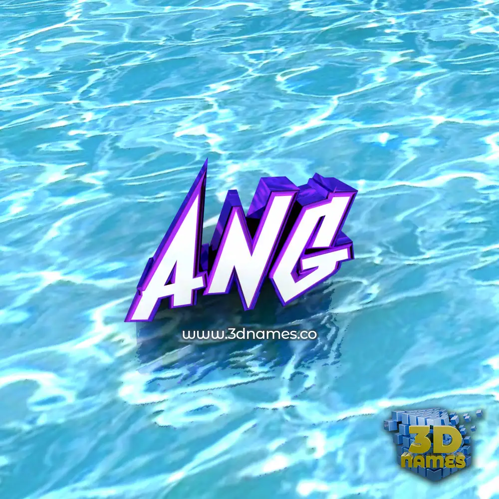 ang in Water style - 3D name wallpaper