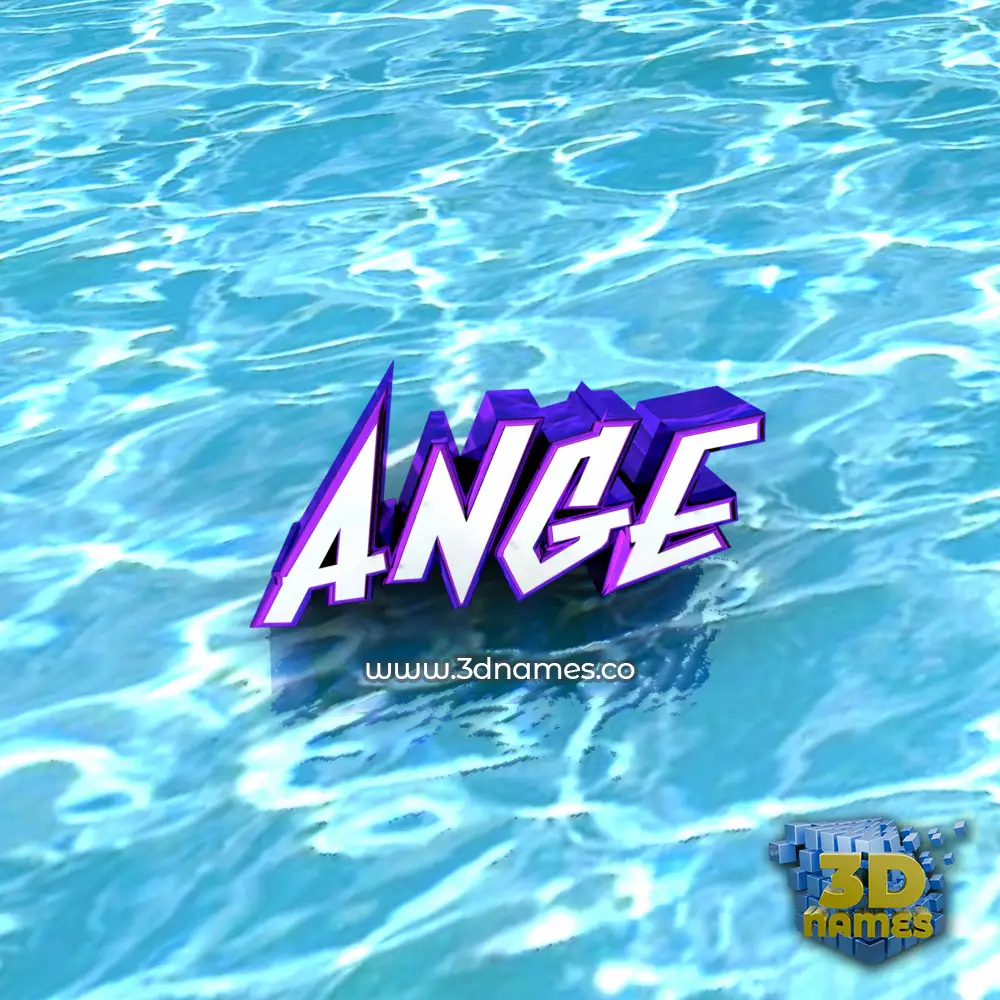 ange in Water style - 3D name wallpaper