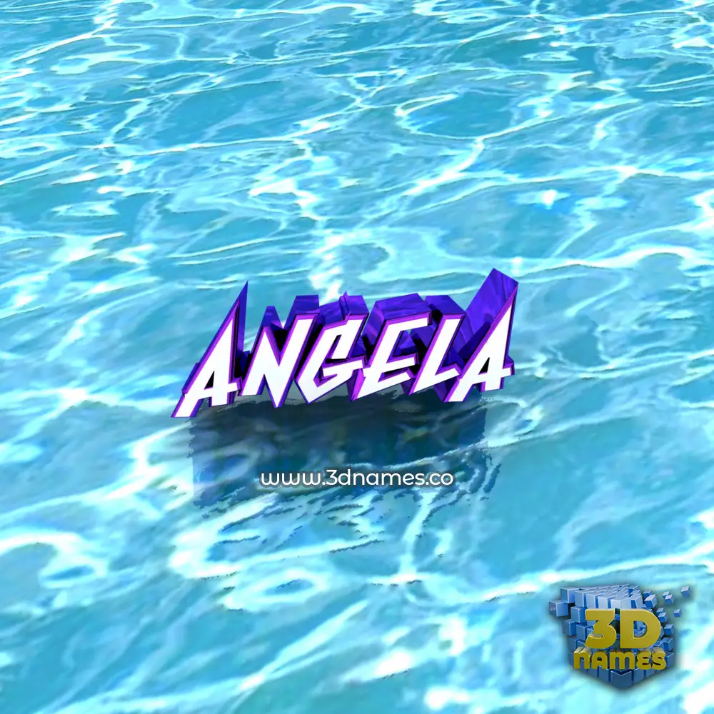 angela in Water style - 3D name wallpaper