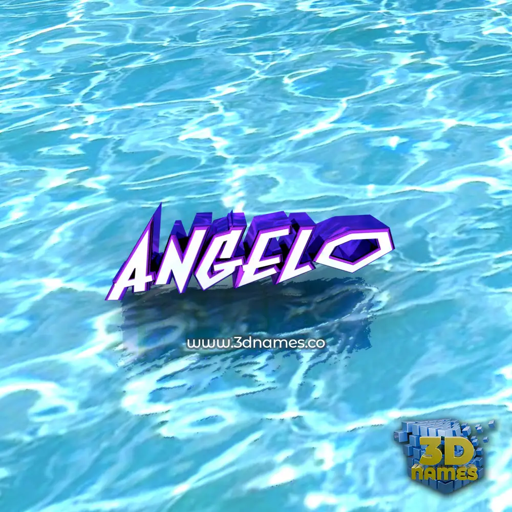 angelo in Water style - 3D name wallpaper