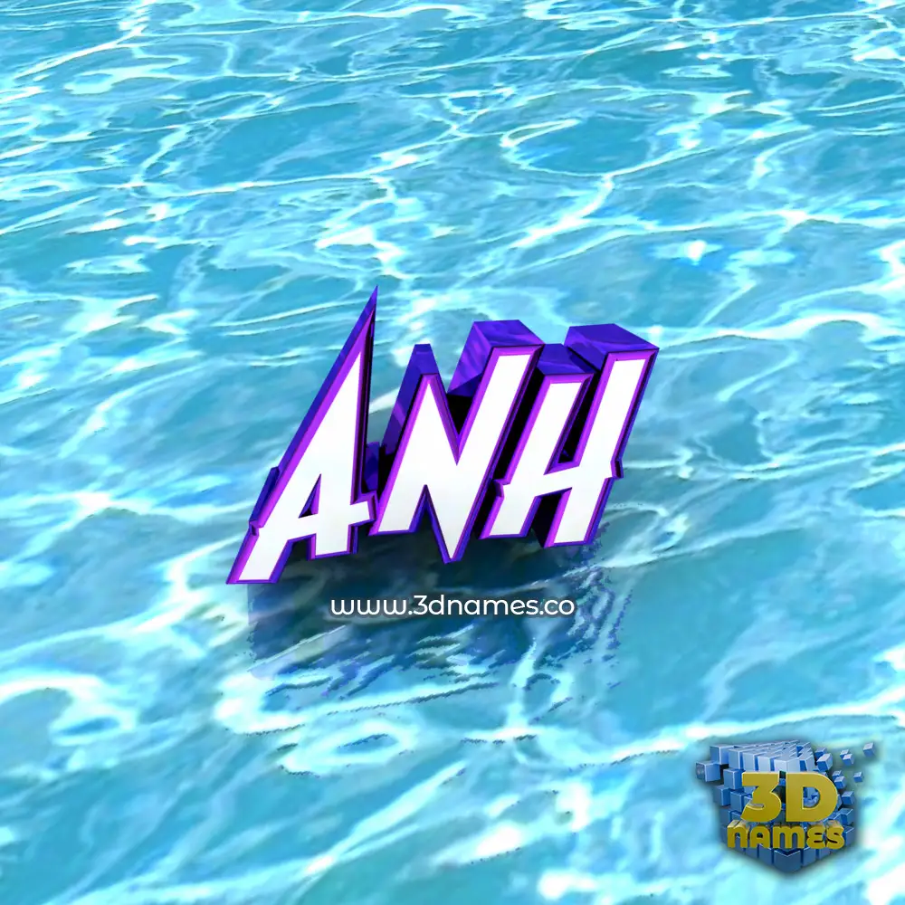 anh in Water style - 3D name wallpaper