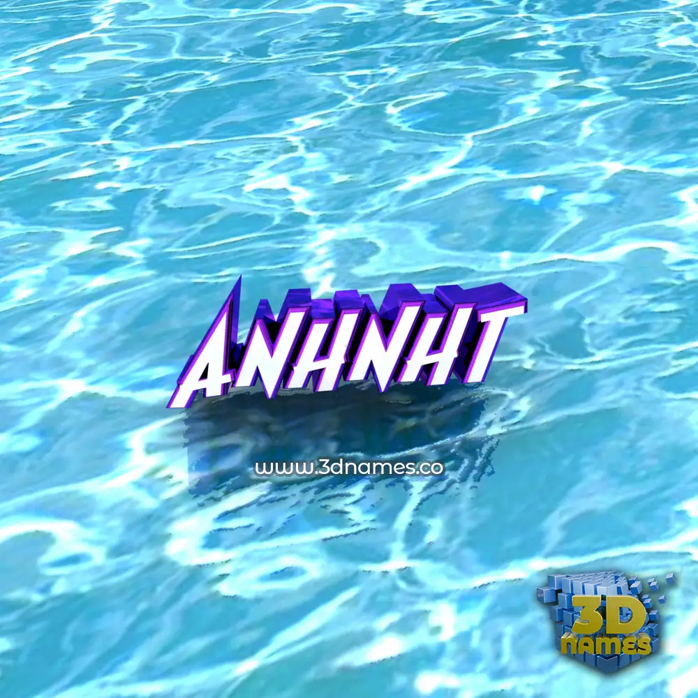anhnht in Water style - 3D name wallpaper