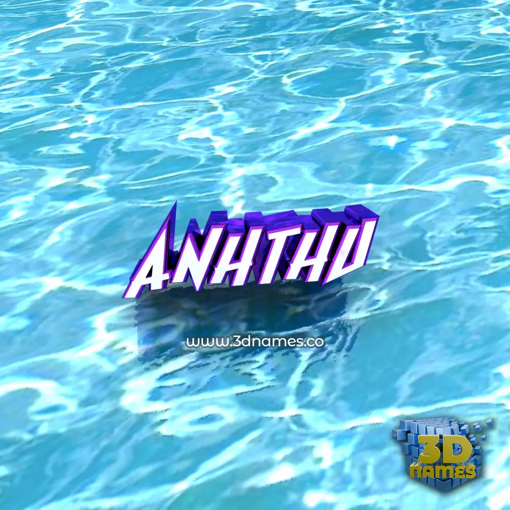anhthu in Water style - 3D name wallpaper