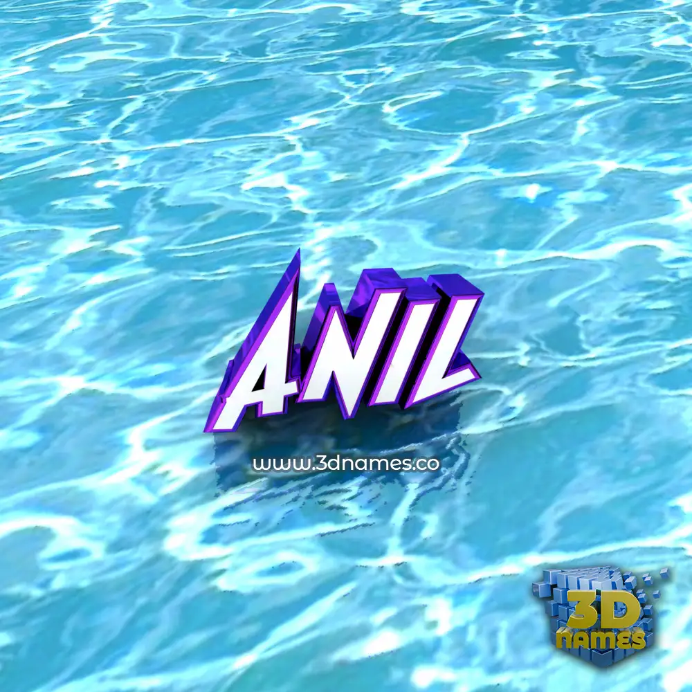 anil in Water style - 3D name wallpaper