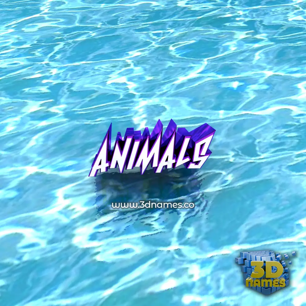 animals in Water style - 3D name wallpaper