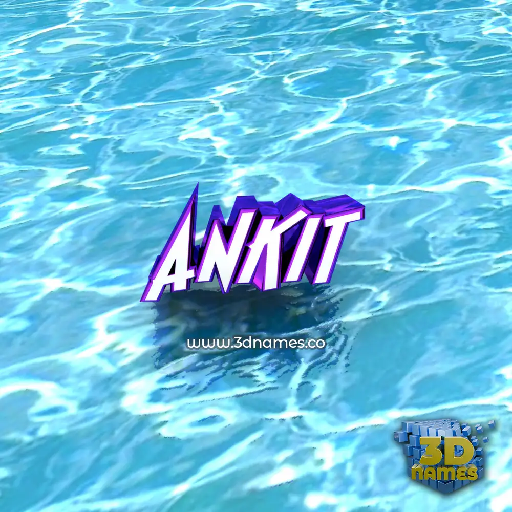 ankit in Water style - 3D name wallpaper
