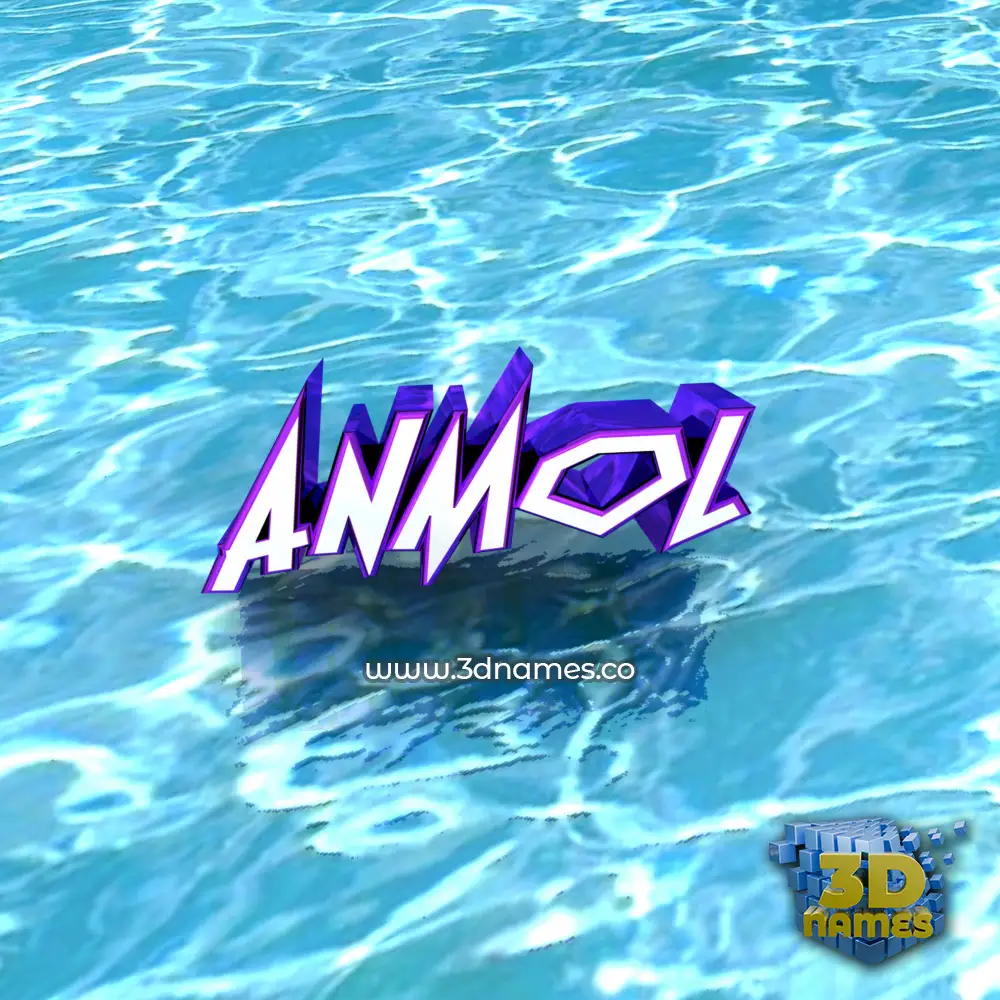 anmol in Water style - 3D name wallpaper
