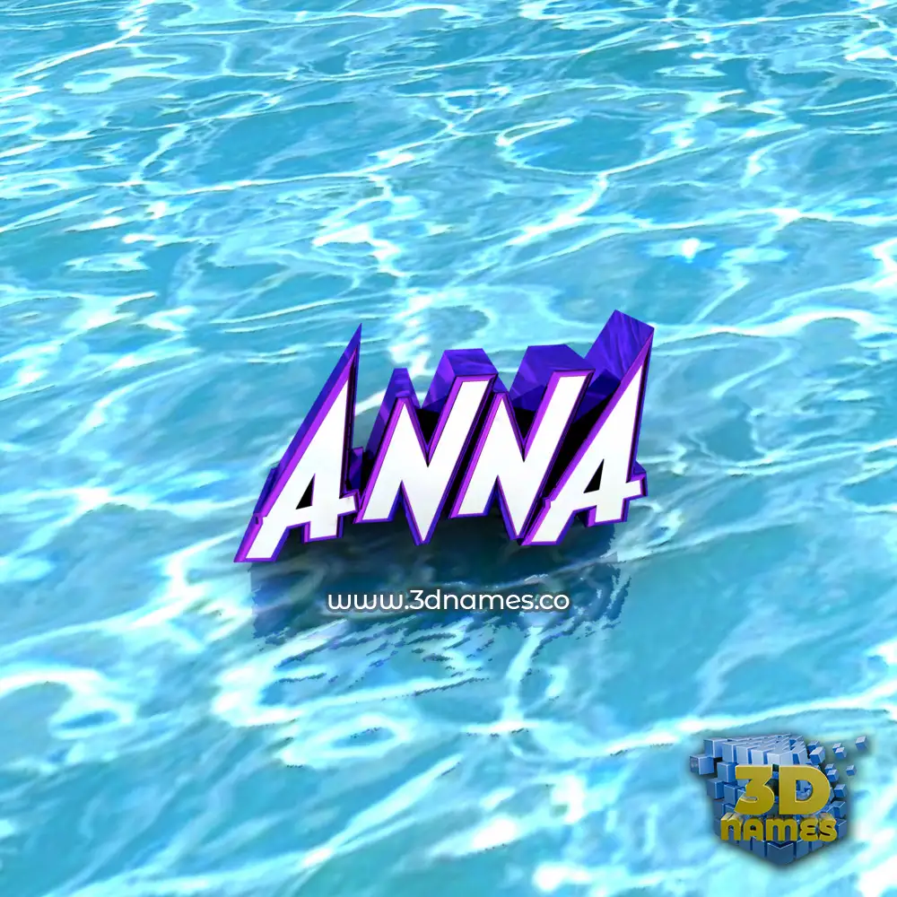 anna in Water style - 3D name wallpaper