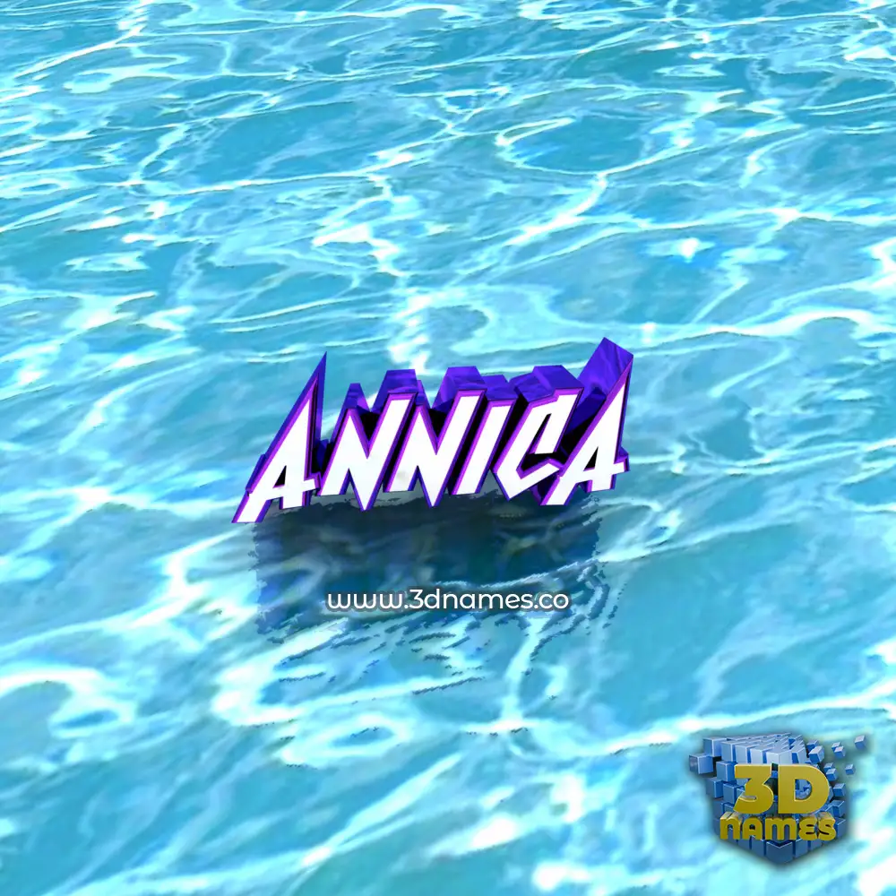 annica in Water style - 3D name wallpaper