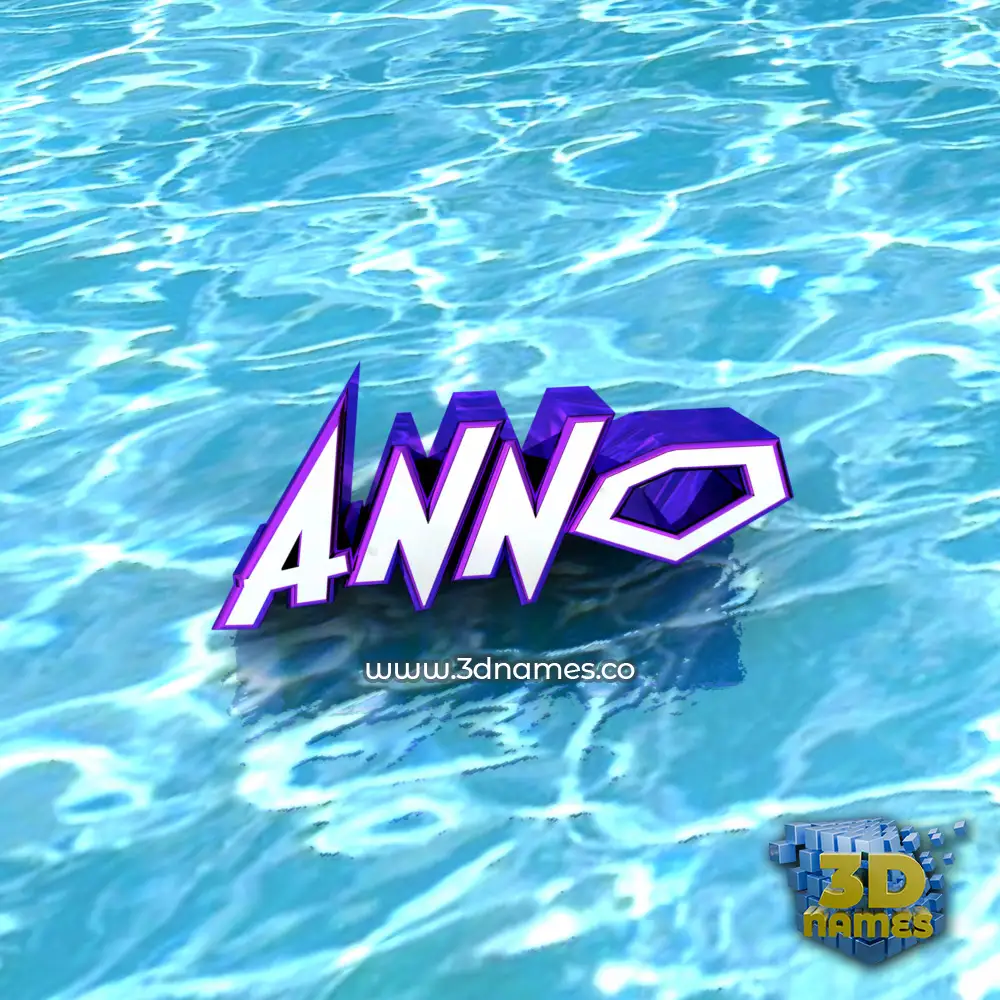 anno in Water style - 3D name wallpaper