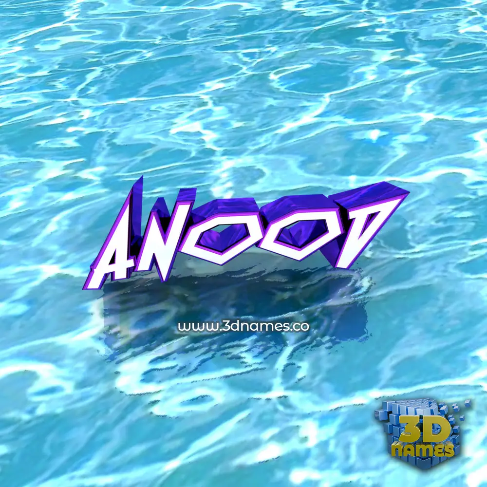 anood in Water style - 3D name wallpaper