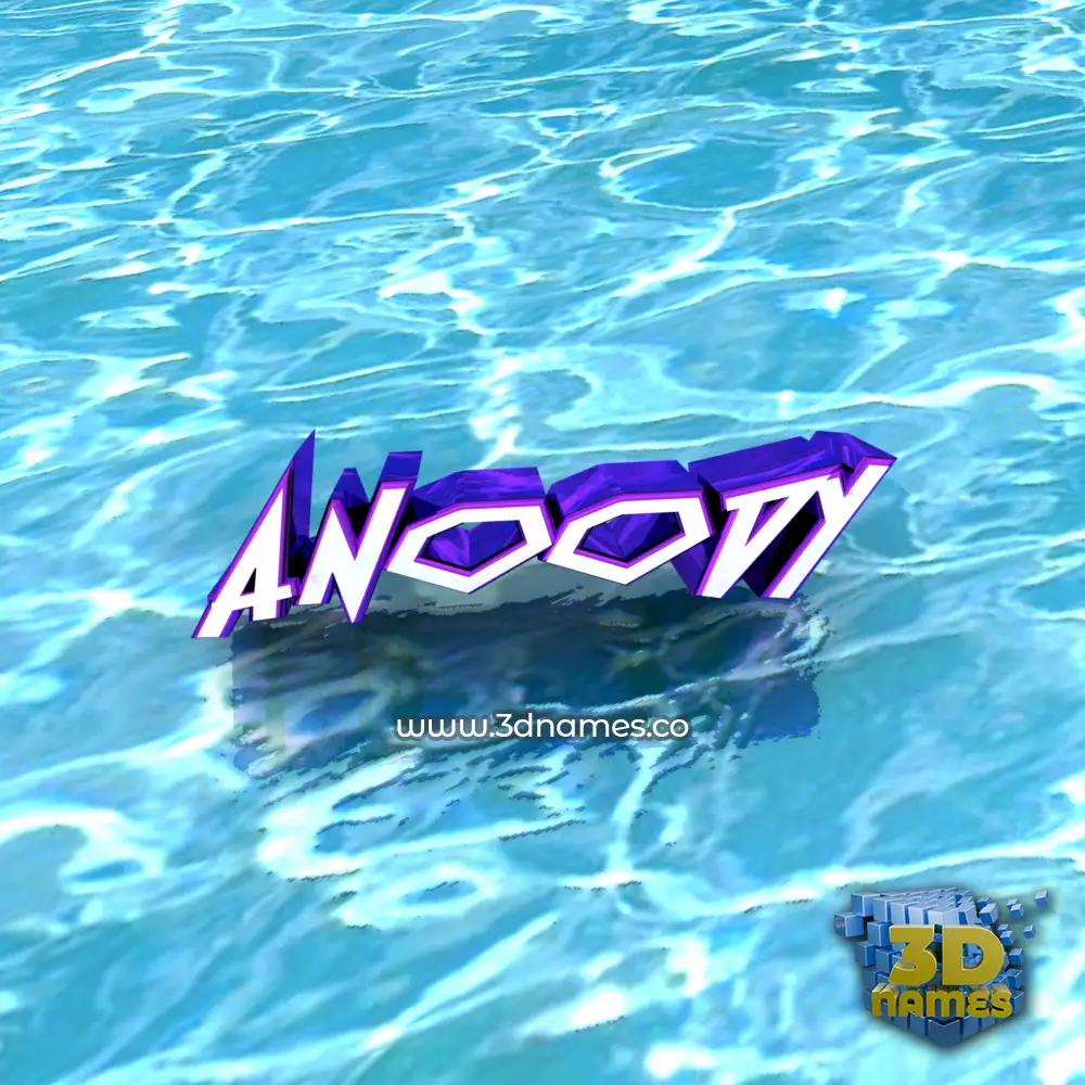 anoody in Water style - 3D name wallpaper