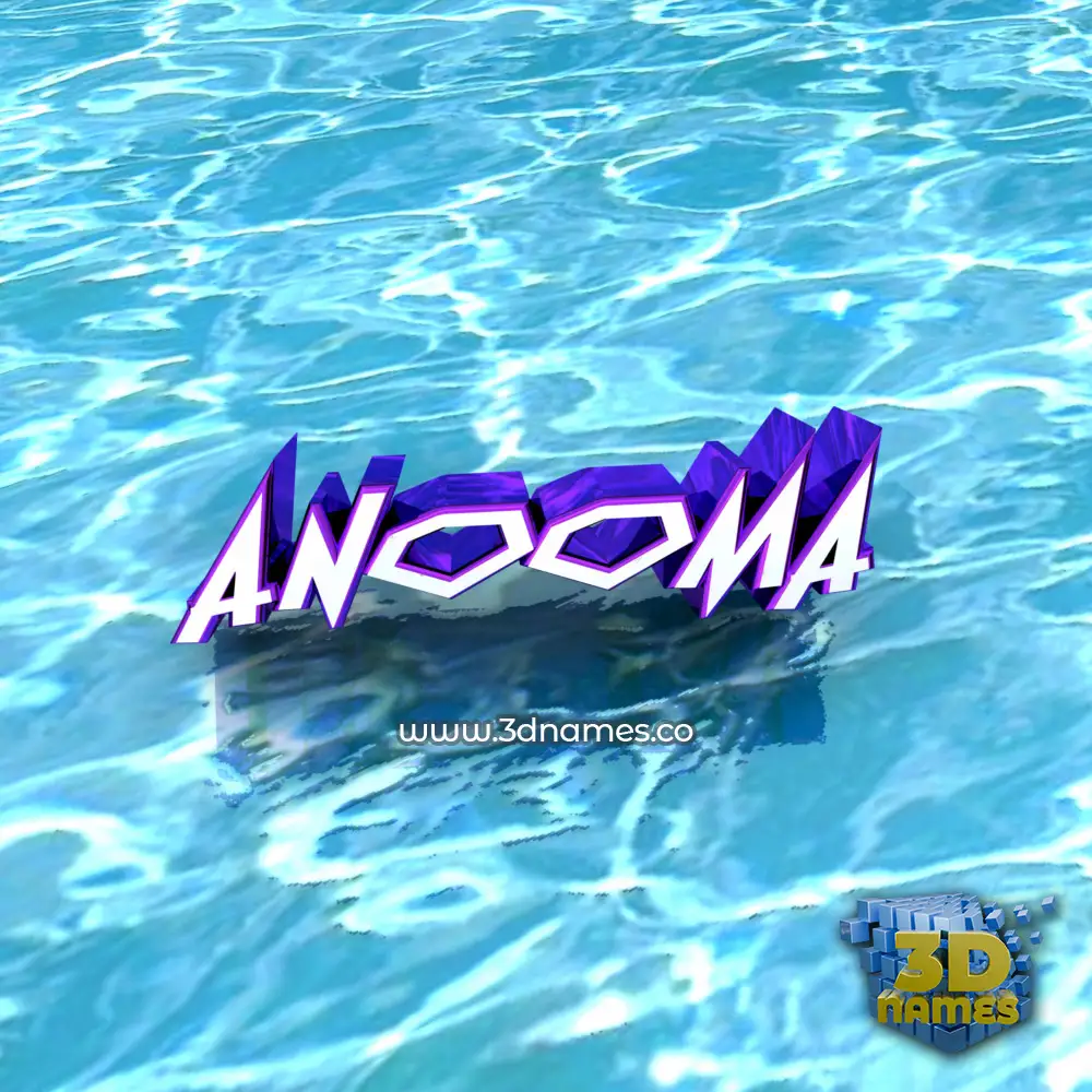anooma in Water style - 3D name wallpaper
