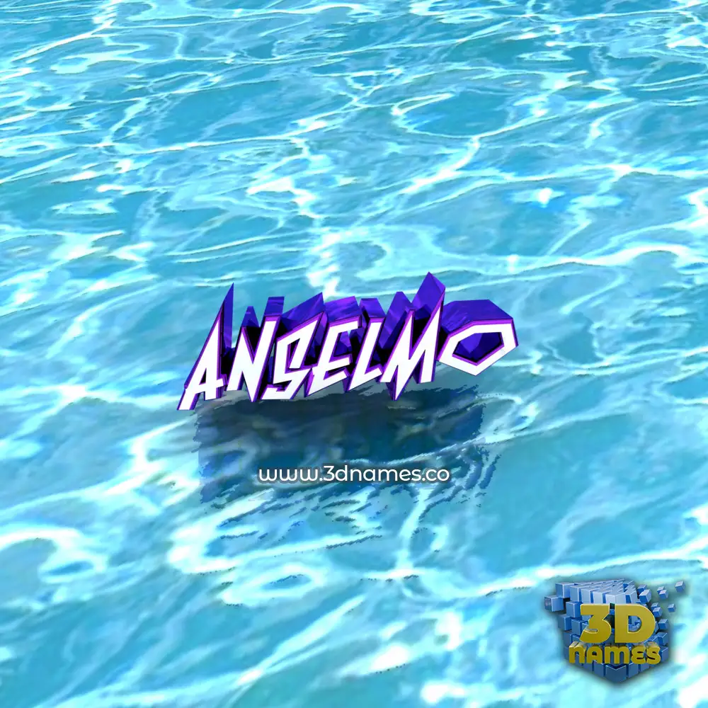 anselmo in Water style - 3D name wallpaper