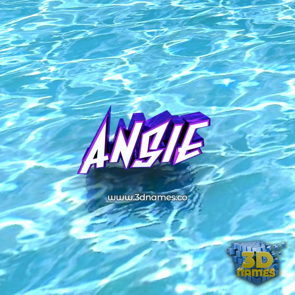 ansie in Water style - 3D name wallpaper
