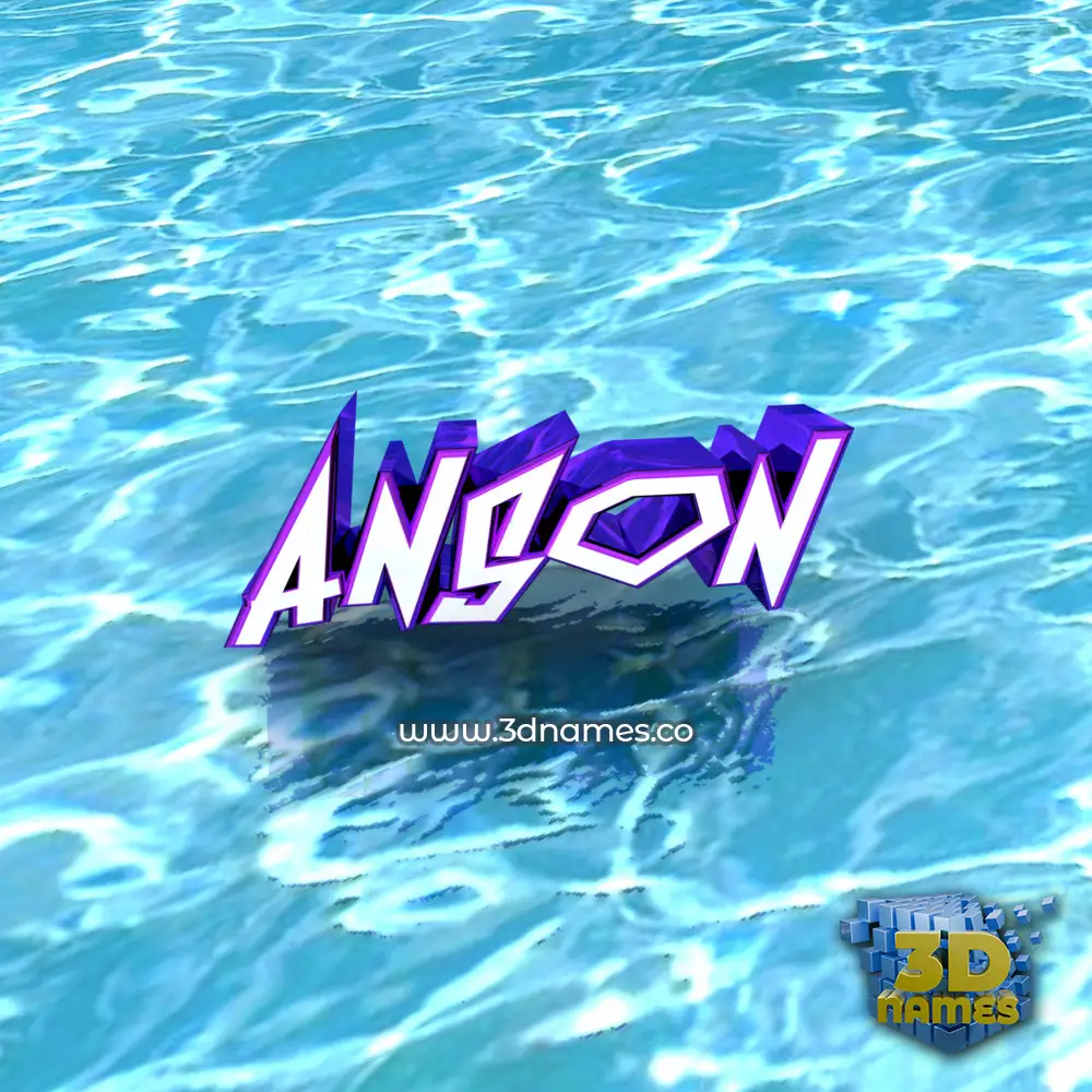 anson in Water style - 3D name wallpaper