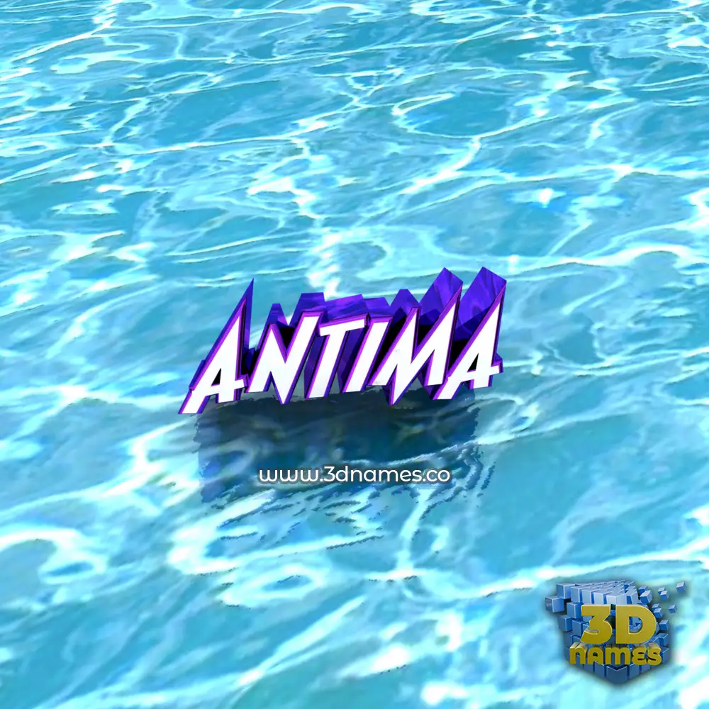 antima in Water style - 3D name wallpaper